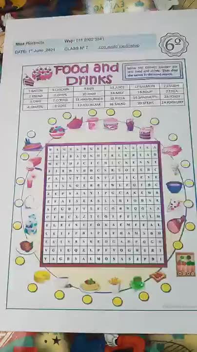 Food & Drinks Vocabulary