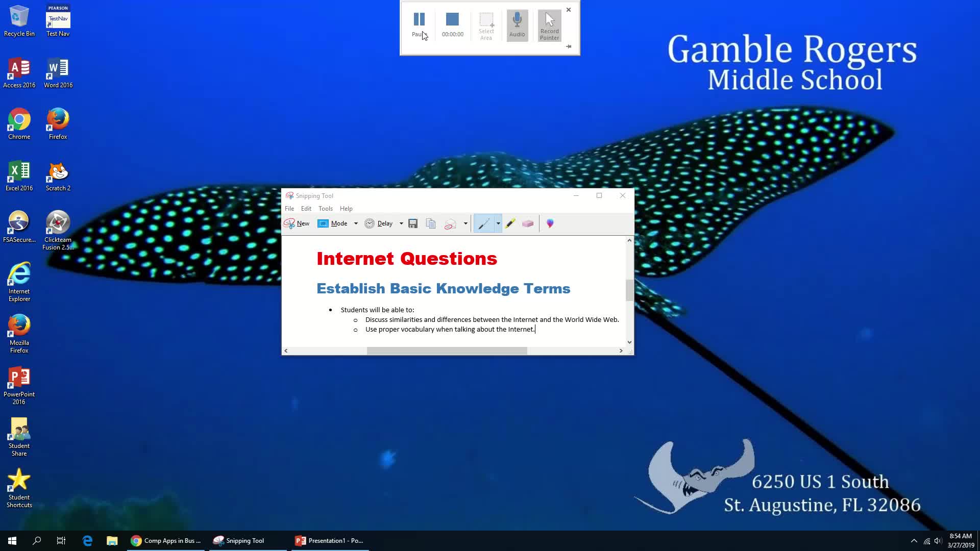 Internet Questions Instructions