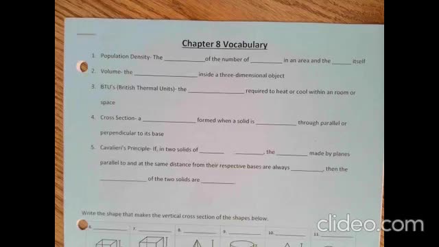 Unit 8 Vocabulary